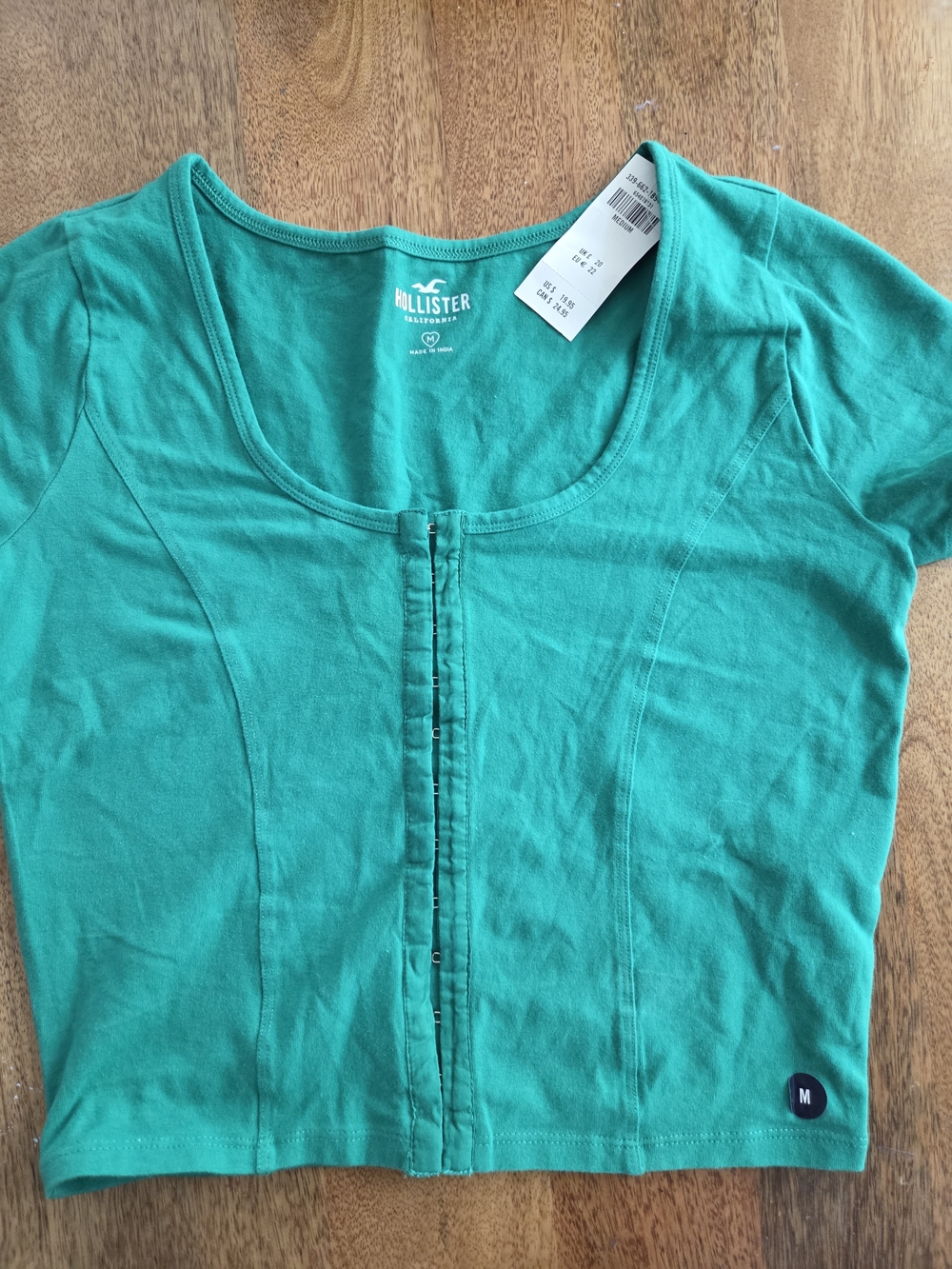 Hollister Bright Teal Scoop Crop Top